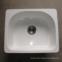 Chemical resistance exquisite acrylic solid surface single bowl cheap wash trough